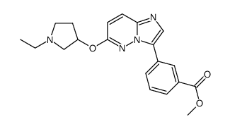 3-[6-(1-ethyl-pyrrolidin-3-yloxy)-imidazo[1,2-b]pyridazin-3-yl]-benzoic acid methyl ester结构式