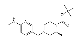 1,1-dimethylethyl (2S)-2-methyl-4-{[6-(methylamino)-3-pyridinyl]methyl}-1-piperazinecarboxylate Structure