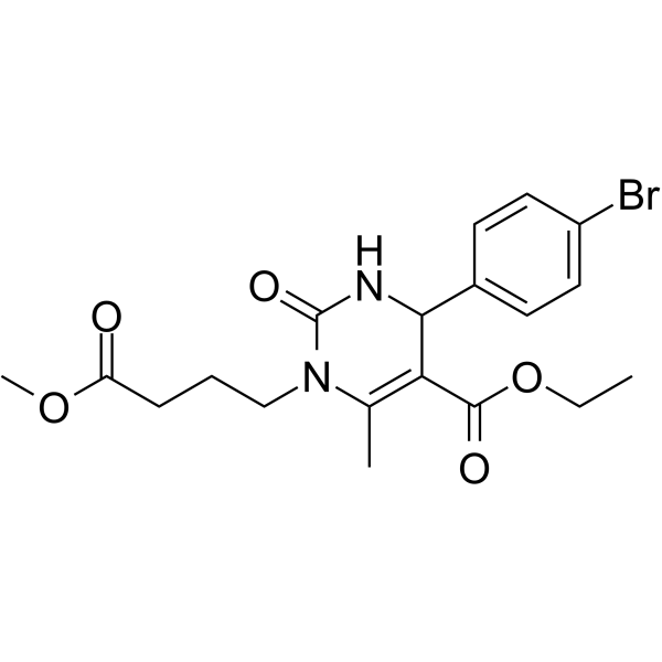 ethyl 6-(4-bromophenyl)-3-(4-methoxy-4-oxobutyl)-4-methyl-2-oxo-1,6-dihydropyrimidine-5-carboxylate结构式