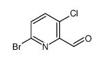 6-bromo-3-chloropyridine-2-carbaldehyde结构式