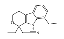 2-(1,8-diethyl-4,9-dihydro-3H-pyrano[3,4-b]indol-1-yl)acetonitrile Structure