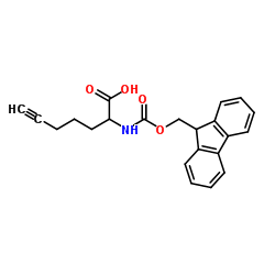 (S)-2-((((9H-芴-9-基)甲氧基)羰基)氨基)庚-6-炔酸结构式