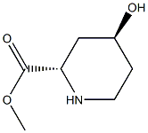 (2S,4S)-Methyl 4-hydroxypiperidine-2-carboxylate结构式