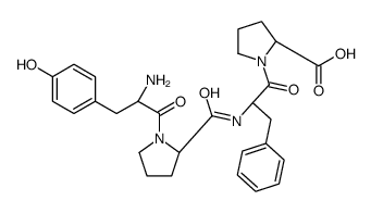 (2R)-1-[(2S)-2-[[(2S)-1-[(2S)-2-amino-3-(4-hydroxyphenyl)propanoyl]pyrrolidine-2-carbonyl]amino]-3-phenylpropanoyl]pyrrolidine-2-carboxylic acid Structure