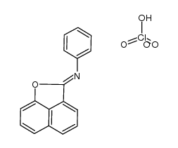 2-N-phenylaminonaphtho[1,8-bc]furylium perchlorate Structure