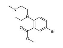 5-溴-2-(4-甲基哌嗪-1-基)苯甲酸甲酯结构式