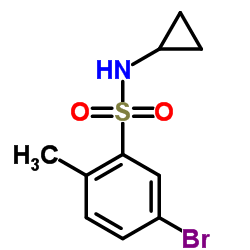 5-Bromo-N-cyclopropyl-2-methylbenzenesulfonamide结构式