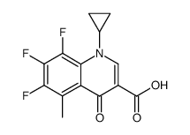 1-cyclopropyl-6,7,8-trifluoro-1,4-dihydro-5-methyl-4-oxo-3-quinolinecarboxylic acid结构式