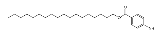 p-methylaminobenzoate d'octadecyle Structure