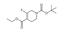 1-(tert-butyl) 4-ethyl 5-fluoro-3,6-dihydropyridine-1,4(2H)-dicarboxylate结构式