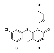 6-(3,5-dichlorophenyl)sulfanyl-1-(2-hydroxyethoxymethyl)-5-methylpyrimidine-2,4-dione Structure