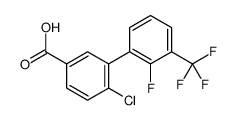 4-chloro-3-[2-fluoro-3-(trifluoromethyl)phenyl]benzoic acid结构式