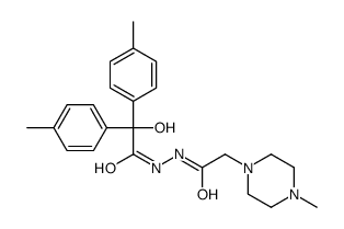 2-hydroxy-2,2-bis(4-methylphenyl)-N'-[2-(4-methylpiperazin-1-yl)acetyl]acetohydrazide Structure