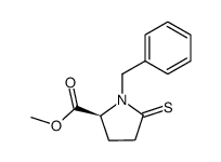 (R)-(-)-1-Benzyl-5-thioxoproline methyl ester结构式