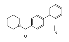 2-[4-(Piperidinocarbonyl)phenyl]benzonitrile structure