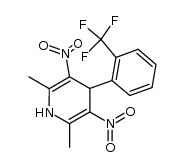 1,4-Dihydro-2,6-dimethyl-3,5-dinitro-4-[2-(trifluormethyl)phenyl]-pyridin结构式