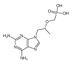 (((1R)-2-(2,6-Diamino-9H-purin-9-yl)-1-methylethoxy)methyl)phosphonic acid结构式