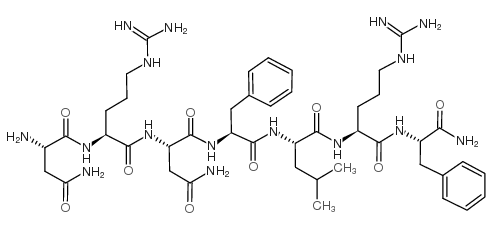 H-ASN-ARG-ASN-PHE-LEU-ARG-PHE-NH2 Structure