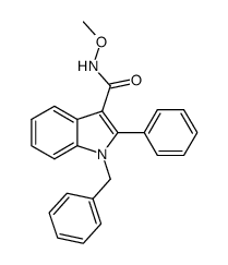 1-benzyl-N-methoxy-2-phenyl-1H-indole-3-carboxamide结构式