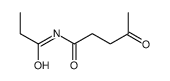 Pentanamide,4-oxo-N-(1-oxopropyl)- structure