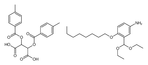 2,3-bis[(4-methylbenzoyl)oxy]butanedioic acid,3-(diethoxymethyl)-4-octoxyaniline Structure