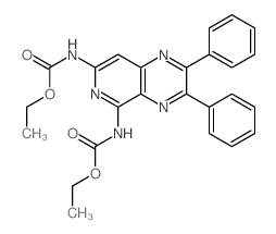 Carbamicacid, (2,3-diphenylpyrido[3,4-b]pyrazine-5,7-diyl)bis-, diethyl ester (9CI) Structure