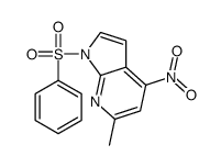 6-Methyl-4-nitro-1-(phenylsulfonyl)-1H-pyrrolo[2,3-b]pyridine Structure