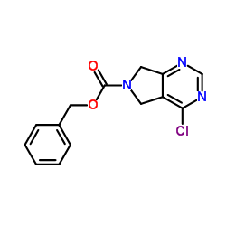 benzyl 4-chloro-5H,6H,7H-pyrrolo[3,4-d]pyrimidine-6-carboxylate结构式