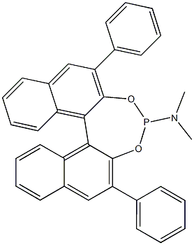 (11BS)-N,N-二甲基-2,6-二苯基二萘并[2,1-D:1',2'-F][1,3,2]二氧杂膦-4-胺结构式