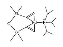 [Pd((η(2)-CH2CHSiMe2)2O)P(CH(CH3)2)3] Structure