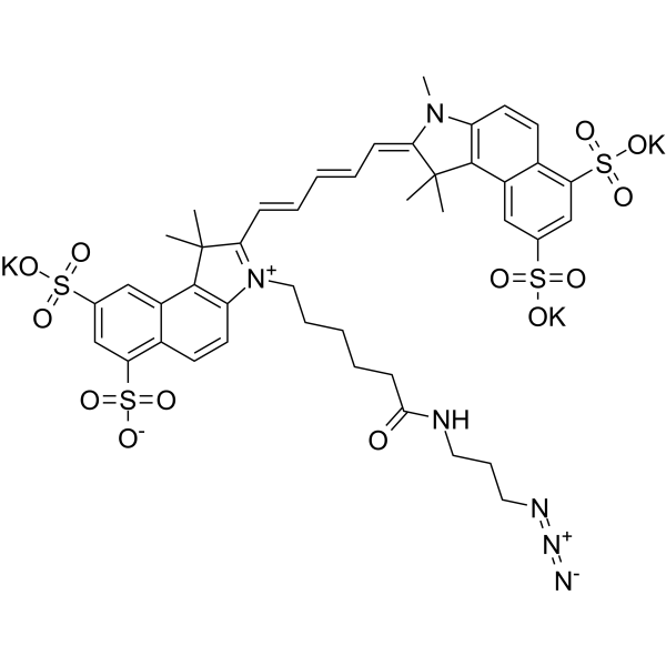 Sulfo-Cyanine5.5 azide Structure