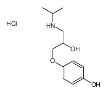 4-[2-hydroxy-3-(propan-2-ylamino)propoxy]phenol,hydrochloride Structure