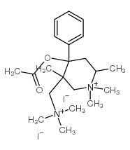 (4-acetyloxy-1,1,3,6-tetramethyl-4-phenyl-5,6-dihydro-2H-pyridin-3-yl)methyl-trimethyl-azanium diiodide Structure