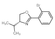 (4R)-2-(2-溴苯基)-4,5-二氢-4-异丙基恶唑结构式