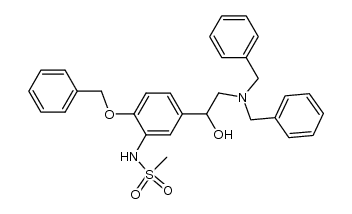 N-[2-benzyloxy-5-(2-dibenzylamino-1-hydroxyethyl)phenyl]methanesulfonamide结构式