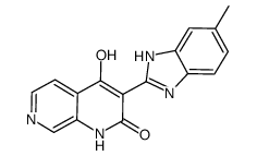 4-hydroxy-3-(6-methyl-1H-benzoimidazol-2-yl)-1H-[1,7]naphthyridin-2-one结构式