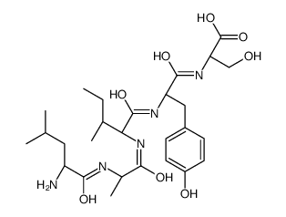 (2S)-2-[[(2S)-2-[[(2S,3S)-2-[[(2S)-2-[[(2S)-2-amino-4-methylpentanoyl]amino]propanoyl]amino]-3-methylpentanoyl]amino]-3-(4-hydroxyphenyl)propanoyl]amino]-3-hydroxypropanoic acid结构式