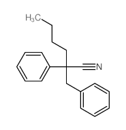 2-benzyl-2-phenyl-hexanenitrile structure