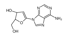 (2R,3S)-5-(6-aminopurin-9-yl)-2-(hydroxymethyl)-2,3-dihydrofuran-3-ol结构式