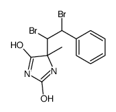 5-(1,2-dibromo-2-phenylethyl)-5-methylimidazolidine-2,4-dione structure