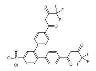 4,4''-BIS(4,4,4-TRIFLUORO-1,3-DIOXOBUTYL)-O-TERPHENYL-4'-SULFONYLCHLORIDE结构式