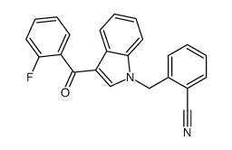 2-[[3-(2-fluorobenzoyl)indol-1-yl]methyl]benzonitrile Structure