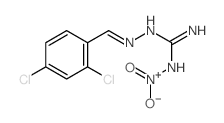 [[N-[(2,4-dichlorophenyl)methylideneamino]carbamimidoyl]amino]-hydroxy-oxo-azanium structure