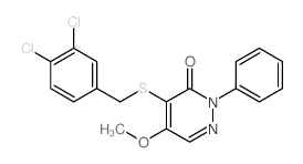 4-((3,4-Dichlorobenzyl)thio)-5-methoxy-2-phenyl-3(2H)-pyridazinone结构式