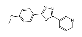 2-(4-methoxyphenyl)-5-pyridin-3-yl-1,3,4-oxadiazole Structure