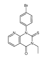 1-(4-bromo-phenyl)-3-ethyl-2-thioxo-2,3-dihydro-1H-pyrido[2,3-d]pyrimidin-4-one结构式