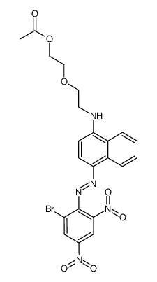 2-[2-[[4-[(2-bromo-4,6-dinitrophenyl)azo]-1-naphthyl]amino]ethoxy]ethyl acetate Structure