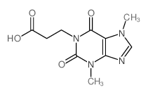 3-(3,7-dimethyl-2,6-dioxo-purin-1-yl)propanoic acid structure