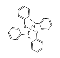 Ni(SC6H5)2(dimethylphenylphosphine)2结构式