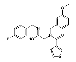 1,2,3-Thiadiazole-4-carboxamide,N-[2-[[(4-fluorophenyl)methyl]amino]-2-oxoethyl]-N-[(3-methoxyphenyl)methyl]-(9CI) picture